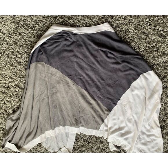 30 LULULEMON HATHA WRAP knit SHAWL SWEATER O/S gray white silk blend O/S - Picture 5 of 6